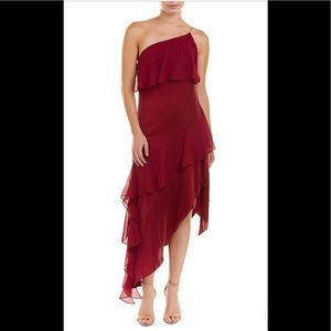 One ShoulderTiered Ruffle Dress.